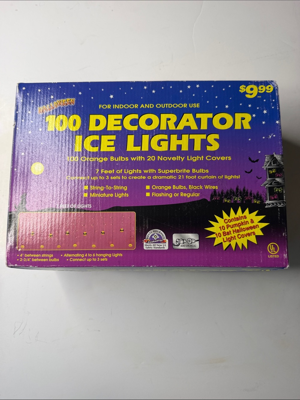 Vintage Halloween Decorator Ice LIghts Indoor and Outdoor